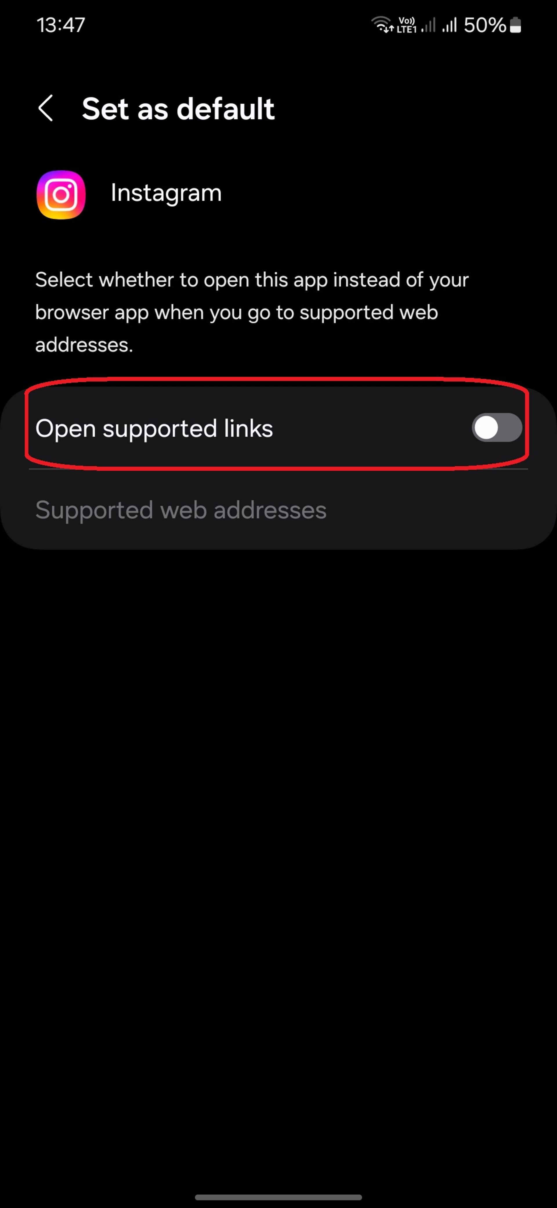جلوگیری باز شدن خودکار لینک ها در اندروید